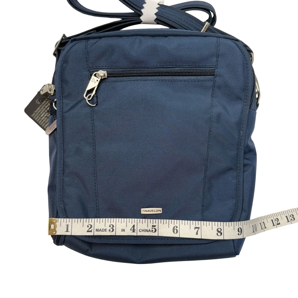Travelon Classic Anti-Theft Tour Bag Midnight Blue Crossbody RFID 42472 NEW - Picture 9 of 13